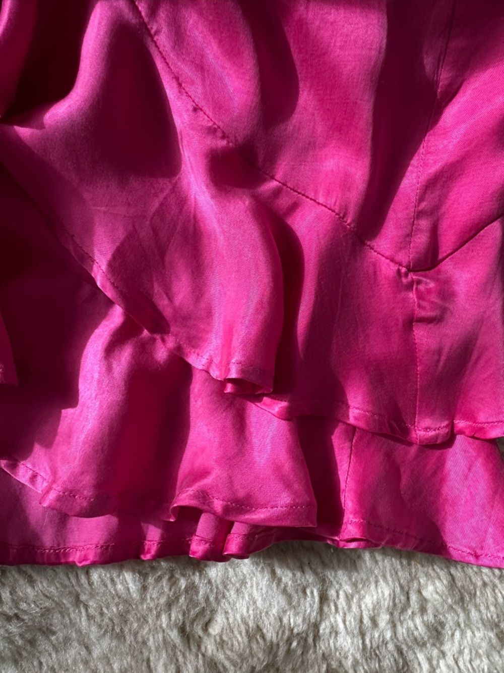 Lovers + Friends Hot Pink Satin Slip Mini Dress Women's S | NWT Party Dress - Picture 15 of 16